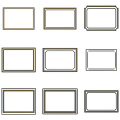 set of photo frames vector