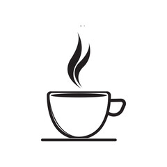 coffee cup icon, coffee mug design, hot drink espresso.