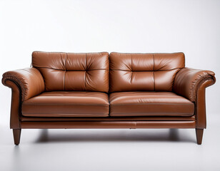 Fototapeta premium Luxury Leather Sofa isolated on white, part 7