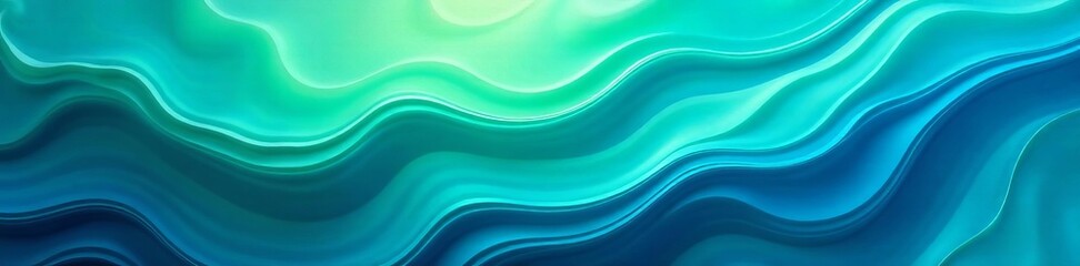 Fototapeta premium Fluid abstract design with shades of blue and green, wallpaper, vibrant