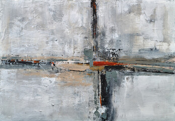 Abstract artwork with dynamic lines and soft colors, creating a harmonious and modern composition, perfect for contemporary interior design and artistic projects