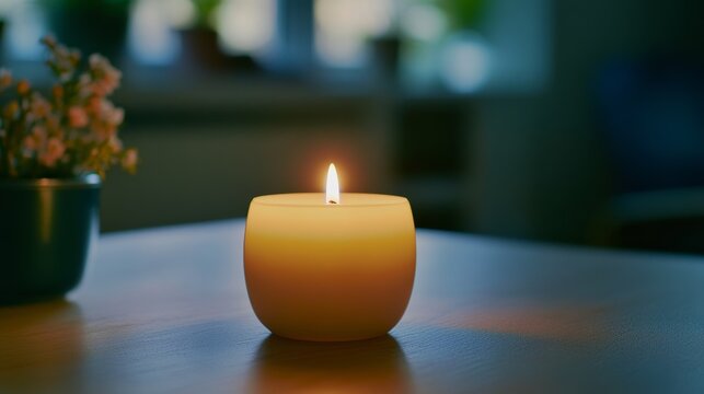 Rare illness patient journaling with a soft candle in the background. Featuring emotional expression and reflection