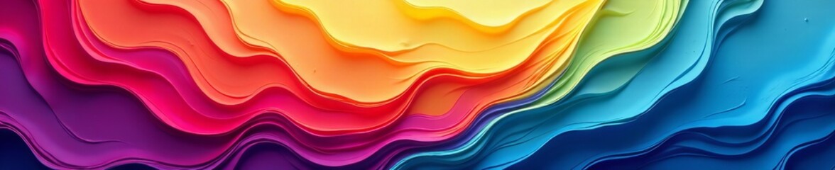 Obraz premium Vibrant colorful spectrum design, modern fluid paint texture, abstract, fluid