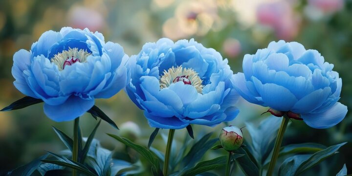 Bunch of flowers in field, natural and fresh, close-up with soft focus background.