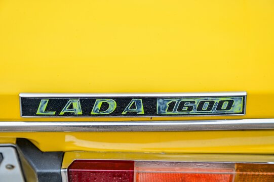 Yellow Lada 1600 or WAS-2106 &ldquo;Shiguli&rdquo; from the Russian automaker AvtoVAS in Cesis, Latvia, June 7, 2024 Classic cars in Latvia
