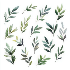 Elegant painted leaves, fresh and simple design, botanical feel great
