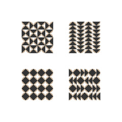 Brutalism shapes, minimalist geometrical figure, abstract bauhaus forms. Simple geometric element with square and rhombus.