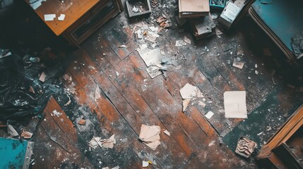 Messy Abandoned Room: A Glimpse into Neglect