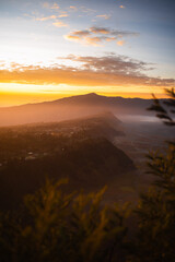 sunset in the mountains