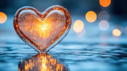 Fototapeta premium heart shaped water