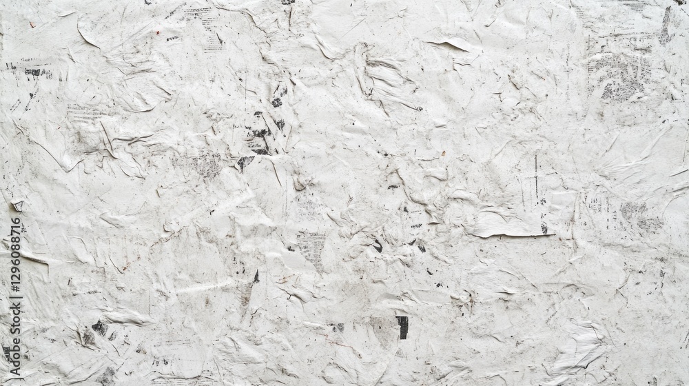 Aufkleber A textured surface of crumpled white paper displays an intriguing interplay of light and shadow. The minimalist design evokes a sense of simplicity while inviting exploration of its intricate details