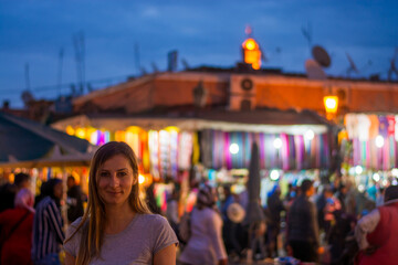 the very lively square, colorful and fragrant for the Ramadan celebrations