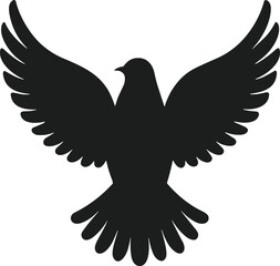 Flying Dove Silhouette Vector Illustration