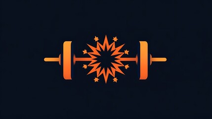 Explosive Barbell Icon  Strength, Powerlifting, and Gym Motivation