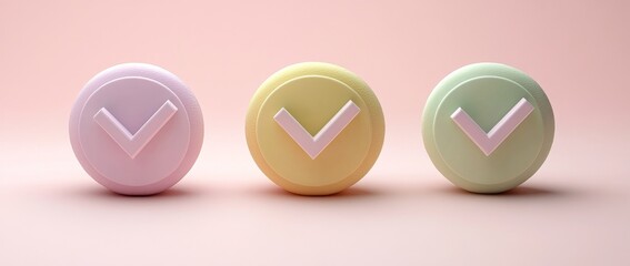 A minimalist progress bar with a checkmark, using soft pastel colors and a smooth design, perfect for modern interface design
