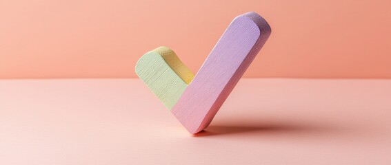 A sleek progress bar with a checkmark, designed with soft pastel hues and a smooth look, perfect for contemporary interfaces