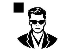 Handsome face man beard man emblems icons. Set of vector bearded hipster men faces. Haircuts, beards, mustaches set vector illustration.People Avatar Round Icon Set.