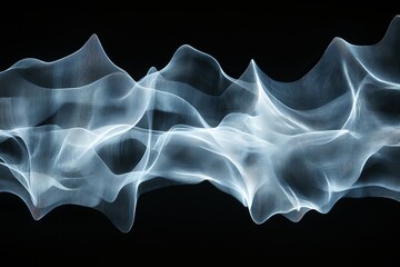 Obraz premium Abstract Light Blue Wave Elegant Flowing Design Smooth Texture Background Digital Art Modern Graphic Design Illustration Soft Subtle Minimalist Style 