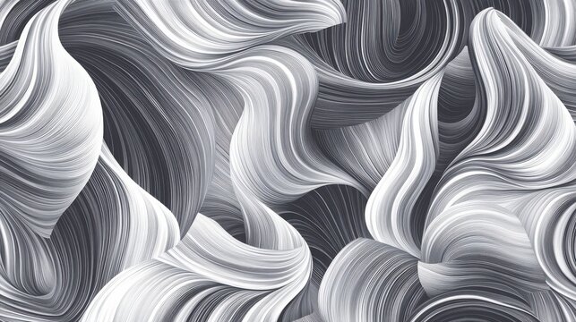 A black and white image of a wave with a white background. The image has a dreamy, ethereal quality to it, with the waves appearing to be made of lines and dots rather than solid shapes