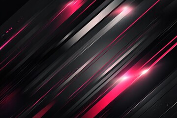 Abstract Diagonal Lines Dark Background Pink Red Glowing Stripes Modern Design Digital Art Graphic Background Technology Wallpaper Elegant Futuristic 