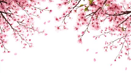 A vibrant pink-flowered tree stands out against a bright white sky, showcasing the beauty of nature in full bloom.