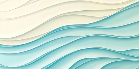Obraz premium A blue and white wave pattern with a white background. The blue and white colors give a sense of calmness and serenity. The wave pattern suggests movement and energy. Overall