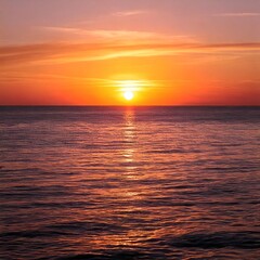 Naklejka premium Sunrise Over the Sea(background image)