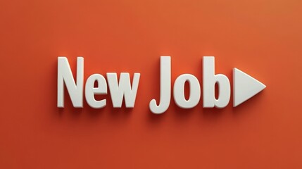 Presenting a new job opportunity with animated 3D type and arrows