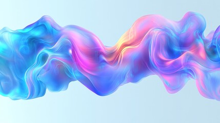 Obraz premium A wallpaper background with an abstract blue steam or smoke cloud