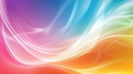 Fototapeta premium A colorful, abstract background with a rainbow of colors. The background is a mix of pink, blue, and yellow