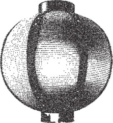Chinese lantern vintage y2k stipple art, asian lantern halftone stipple brutalist retro vector png with transparent background, festival 2000s aesthetic photocopy effect tattoo © HoneyPunch