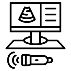 Obraz premium Ultrasound Icon Element For Design