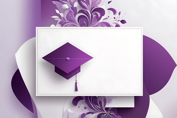 Educational graduation ceremony convocation invitation card or banner graphic resource