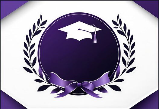 Educational graduation ceremony convocation invitation card or banner graphic resource