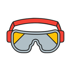 Safety Goggles illustration in colorful design