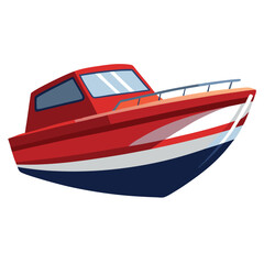 boat on white background