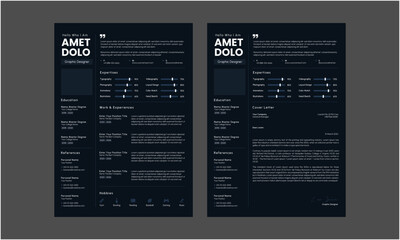 Clean Resume Layout, Minimalist resume cv template, Resume design template
