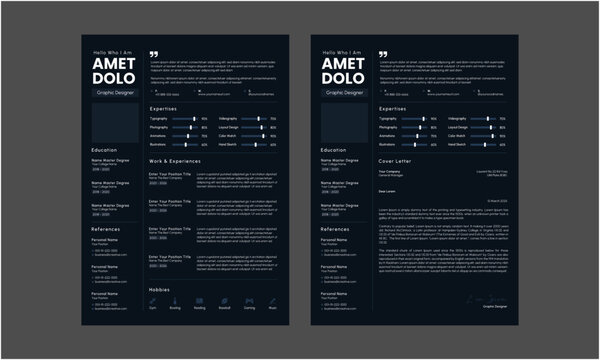 Clean Resume Layout, Minimalist resume cv template, Resume design template
