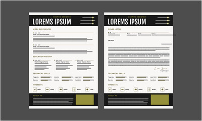 Clean Resume Layout, Minimalist resume cv template, Resume design template
