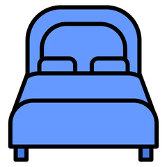 Bed Icon Element For Design
