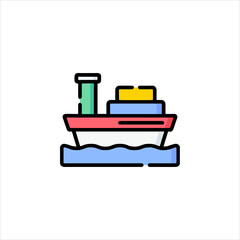 boat on a white background