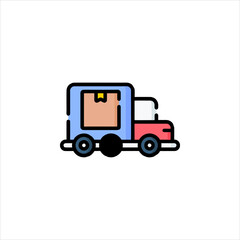 truck icon on white background