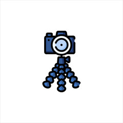 digital camera on white background