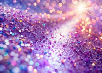 Aerial View Glittering Lavender Sequin Texture with White and Pink Accents - Drone Photography