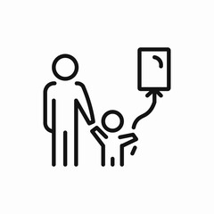 Family care support icon vector sign