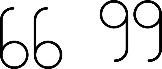 double quote mark icon, left and right, vector design inspiration