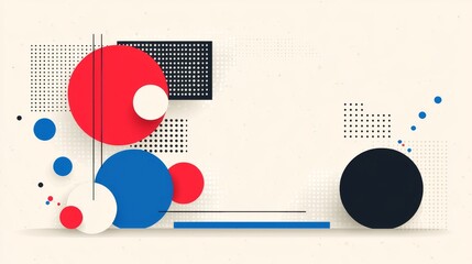 Obraz premium Dynamic geometric shapes in abstract composition digital art modern aesthetics