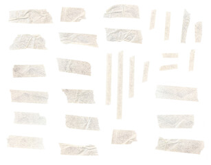 Die-cut White Washi Tape & Masking Tape Elements - Torn, Grunge, Crafting, Digital Collage,...