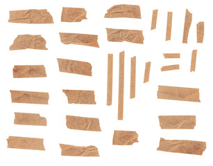 Brown Crinkled & Ripped Tape Pack - Scrapbook, Vintage Paper Look ,Crafting, Sticky Note Effect,...