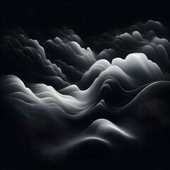 Obraz premium abstract black and white wavy background